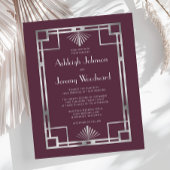 1920年代の予算ヴィンテージデコ・ブルゴーニュ結婚・シルバー