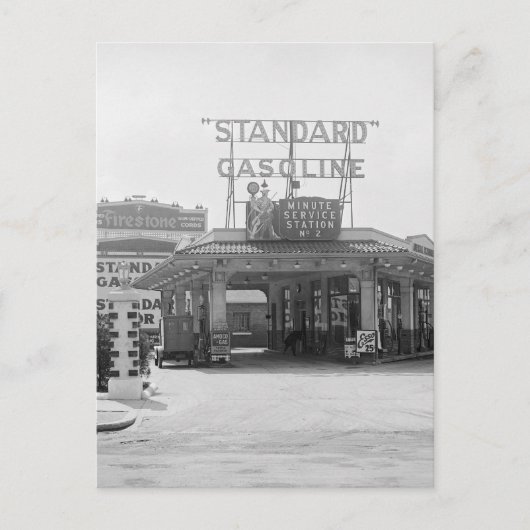 1920年代の充填ステーション ポストカード (正面)