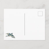 1920年代の冬のシーン – 女食べ物を与えと子の鳥 ポストカード (裏面)