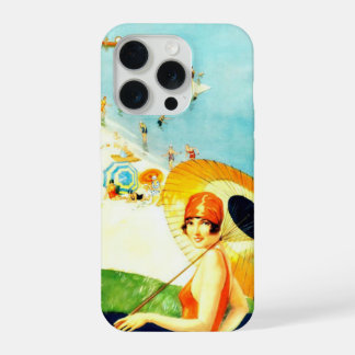 1920年代の夏の海辺のヴィンテージiPhoneケース iPhone 15 Proケース