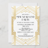 1920年代の大晦日招待状 ガッツビーパーティー ゴールド 招待状 (正面)