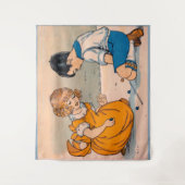 1920年代の女の子と男の遊子の大理石 タペストリー (正面)