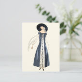 1920年代の女性のファッションドレスと帽子 ポストカード (スタンド正面)