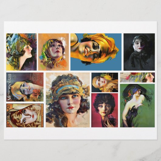 1920年代の女性の肖像 繊細なカット (正面)