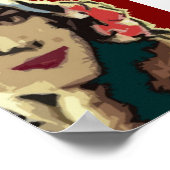 1920年代の女性の青い帽子 ポスター (角)