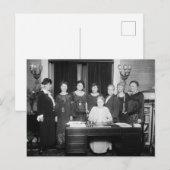 1920年代の女性デスクのグループのヴィンテージのまわりに写真 ポストカード (正面/裏面)