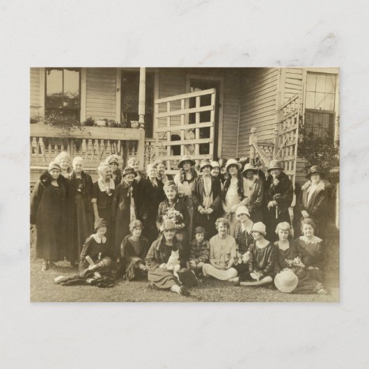 1920年代の女性写真の大グループ ポストカード (正面)