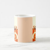 1920年代の女性、車と犬 コーヒーマグカップ (中央)