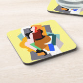 1920年代の姿抽象芸術女性ヴィンテージアート コースター (左側)