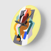 1920年代の姿抽象芸術女性ヴィンテージアート ラウンド壁時計 (傾斜)