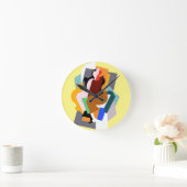 1920年代の姿抽象芸術女性ヴィンテージアート ラウンド壁時計 (ホーム)