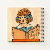 1920年代の小さな女の子とミュージックブック ノートブック (裏面)