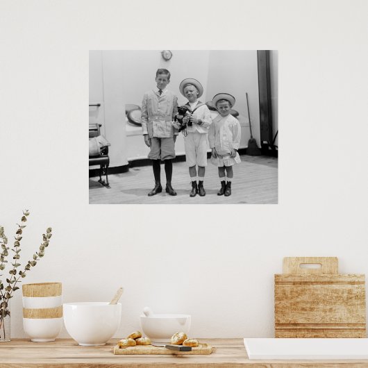 1920年代の少年3人 ポスター (キッチン)