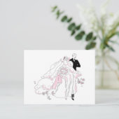 1920年代の新郎新婦 ポストカード (スタンド正面)