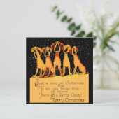 1920年代の歌唱犬付きクリスマスカード シーズンカード (スタンド正面)