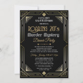 1920年代の殺人ミステリー招待状 招待状 (正面)