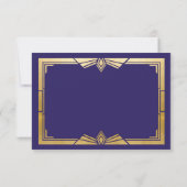 1920年代の海軍結婚の金ゴールド招待状 セーブザデート (裏面)