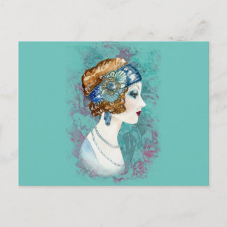 1920年代の淑女 ポストカード