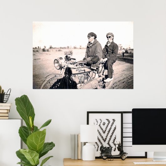 1920年代の男性オートバイのポスター ポスター (ホームオフィス)
