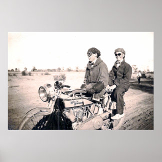 1920年代の男性オートバイのポスター ポスター