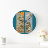 1920年代の秋の少年少女 ラージ壁時計 (ホーム)