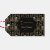 1920年代の素晴らしギャツビーアールデコ結婚ズ ギフトタグ (裏面横)