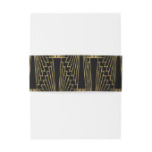 1920年代の素晴らしギャツビーアールデコ結婚ズ 招待状ベリーバンド (裏面例)