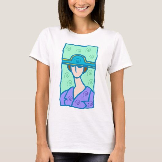 1920年代の紫色の服を着たてんびん座の女性 Tシャツ (正面)
