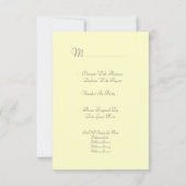 1920年代の結婚テーマR.S.V.P.カード 出欠カード (裏面)