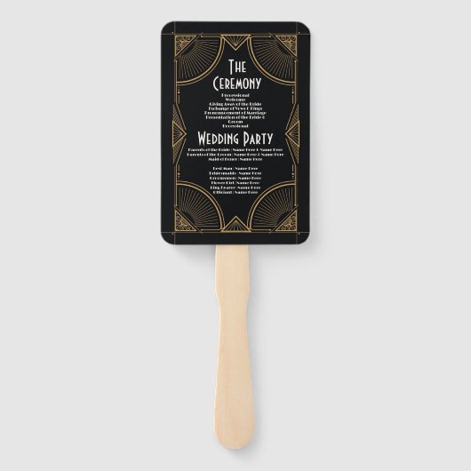 1920年代の結婚ハンドファンアールデコギャツビー ハンドファン (裏面)