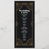 1920年代の結婚献立アールデコ詳細 プログラム (裏面)