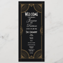 1920年代の結婚献立アールデコ詳細 プログラム