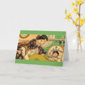 1920年代の美しい母とベビー カード (黄色い花)