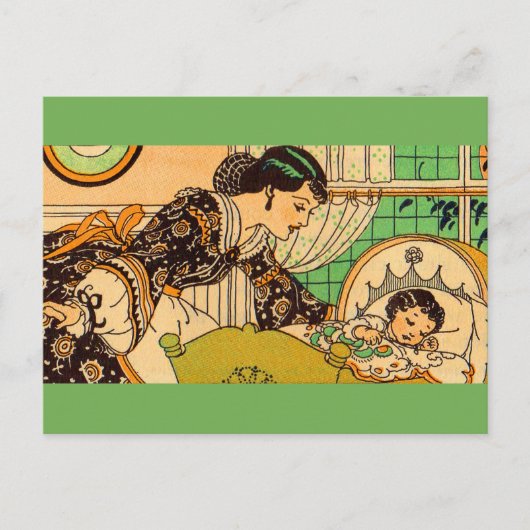 1920年代の美しい母とベビー ポストカード (正面)