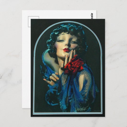 1920年代の美人 ポストカード (正面/裏面)