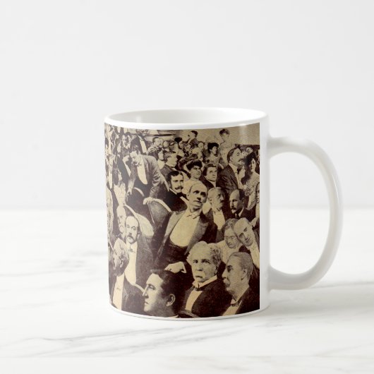 1920年代の群衆のシーン コーヒーマグカップ (右)