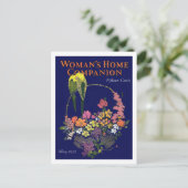 1920年代の花籠と鳥 ポストカード (スタンド正面)