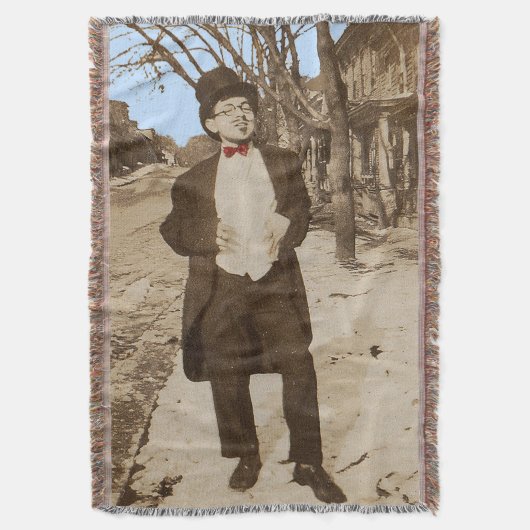 1920年代の言語写真の上品な若者 スローブランケット (正面縦)