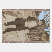 1920年代の言語写真の上品な若者 スローブランケット (正面)
