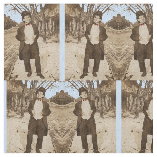 1920年代の言語写真の上品な若者 ファブリック (クローズアップ)