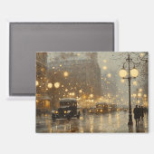 1920年代の雨の街並み冷凍機マグネット マグネット (正面/裏面)