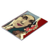 1920年代の青い帽子をかぶったレディ ポップアート ノートブック (左側)