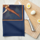 1920年代の靴屋で月に美しい女性 キッチンタオル (四つ折り)