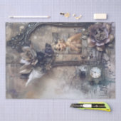 1920年代の香水フラッパーガールアールデコ 薄葉紙 (クラフト)