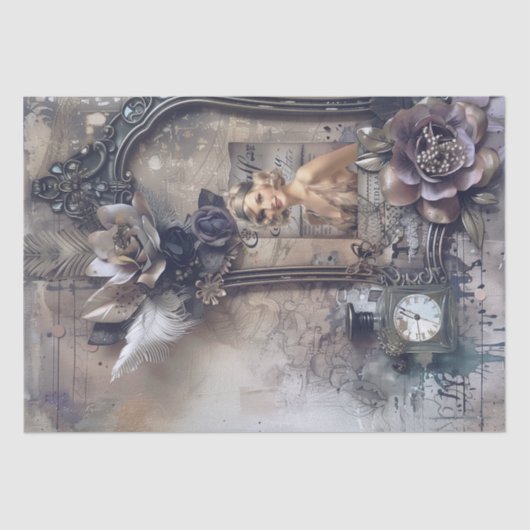 1920年代の香水フラッパーガールアールデコ 薄葉紙 (正面)