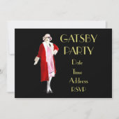 1920年代の騒々しい20代のパーティの招待状 招待状 (正面)