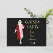 1920年代の騒々しい20代のパーティの招待状 招待状 (スタンド正面)