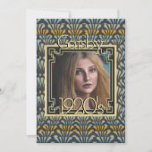 1920年代の騒々しい20代ギャツビー写真アールデコ 招待状 (正面)