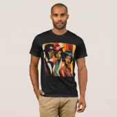 1920年代の黒人文化が復活:アポップ・アートのート Tシャツ (正面フル)