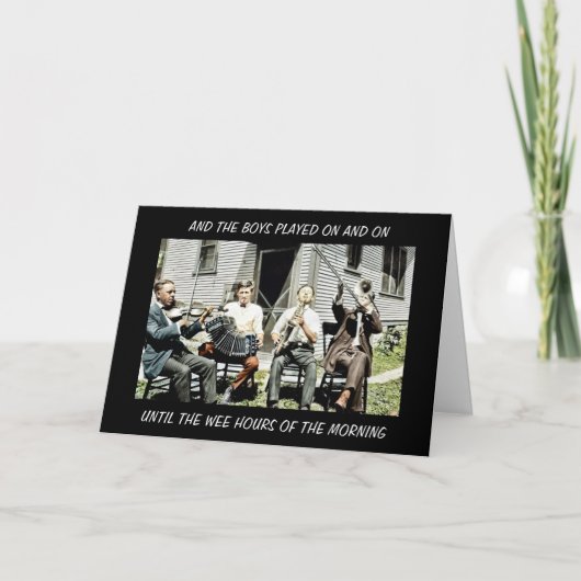 1920年代の4ピースバンド音楽楽器 カード (正面)